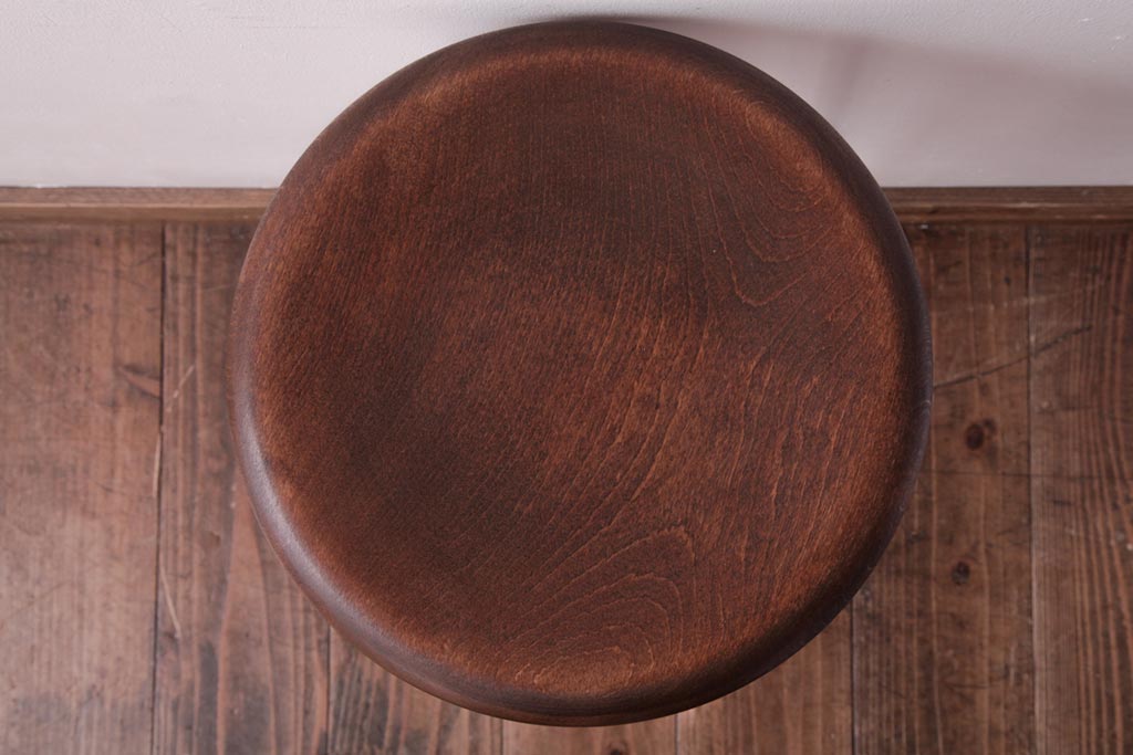 ラフジュ工房オリジナル　ペイントチェア　ナチュラルな雰囲気がお洒落な鉄脚丸スツール(チェア、椅子)(1)