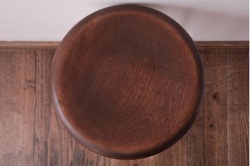 ラフジュ工房オリジナル　ペイントチェア　ナチュラルな雰囲気がお洒落な鉄脚丸スツール(チェア、椅子)(1)