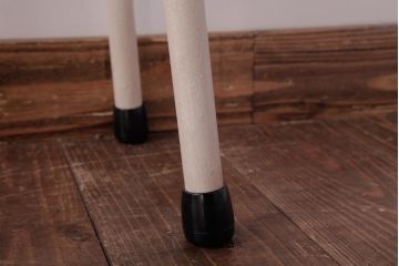 ラフジュ工房オリジナル　ナチュラルペイントが可愛らしい丸スツール(椅子、飾り台)