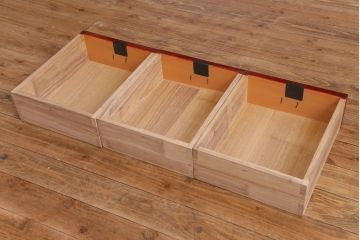 極美品　リメイク　ぼってりとした漆塗りが魅力の仙台箪笥ローボード(リビングボード、収納棚)(1)