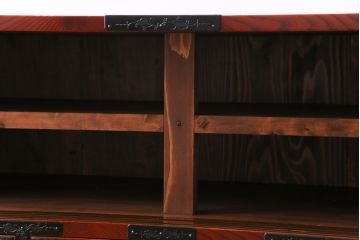 極美品　リメイク　ぼってりとした漆塗りが魅力の仙台箪笥ローボード(リビングボード、収納棚)(2)