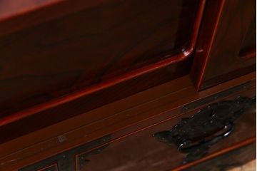 極美品　リメイク　ぼってりとした漆塗りが魅力の仙台箪笥ローボード(リビングボード、収納棚)(2)