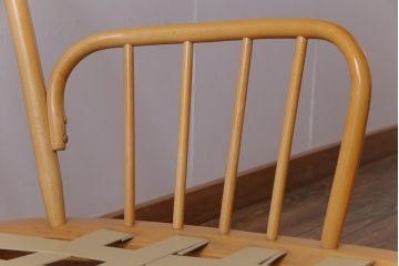 ヴィンテージ家具　イギリスビンテージ　ERCOL(アーコール)　ジュビリー(Jubilee)　グリーンのファブリックが優しげな一人掛けソファ(1)