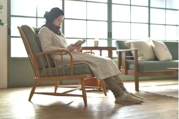 ヴィンテージ家具　イギリスビンテージ　ERCOL(アーコール)　ジュビリー(Jubilee)　グリーンのファブリックが優しげな一人掛けソファ(2)