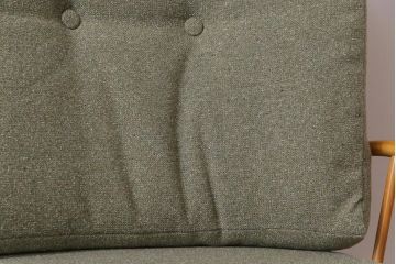 ヴィンテージ家具　イギリスビンテージ　ERCOL(アーコール)　ジュビリー(Jubilee)　グリーンのファブリックが優しげな二人掛けソファ