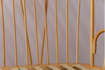 ヴィンテージ家具　イギリスビンテージ　ERCOL(アーコール)　ジュビリー(Jubilee)　グリーンのファブリックが優しげな二人掛けソファ