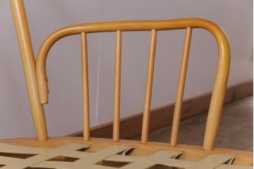 ヴィンテージ家具　イギリスビンテージ　ERCOL(アーコール)　ジュビリー(Jubilee)　グリーンのファブリックが優しげな二人掛けソファ