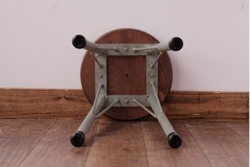 ラフジュ工房オリジナル　アンティークペイントがお洒落な丸スツール(椅子、チェア、丸イス)(3)