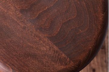 ラフジュ工房オリジナル　柔らかで落ち着きのあるペイントの丸型スツール(鉄脚チェア、椅子)(1)