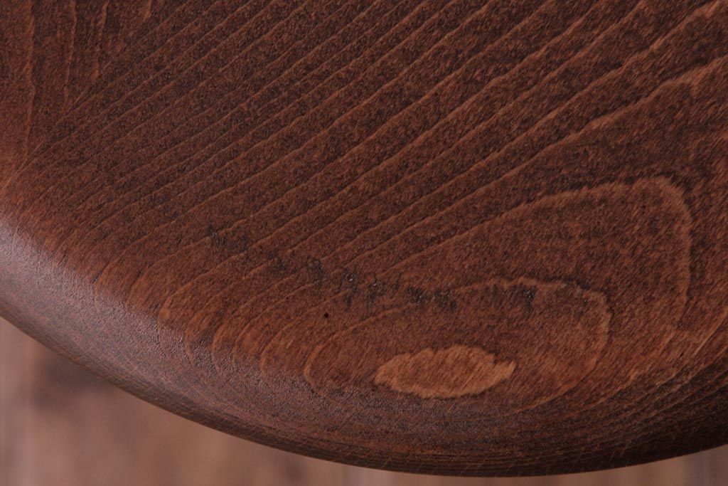 アンティーク雑貨　ラフジュ工房オリジナル　鉄脚　温かみのあるペイントカラーが魅力の丸スツール(チェア、椅子)(3)