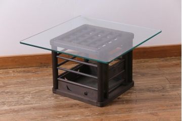 アンティーク家具　和製アンティーク　こたつやぐらを活かしたセンターテーブル(リビングテーブル、座卓)