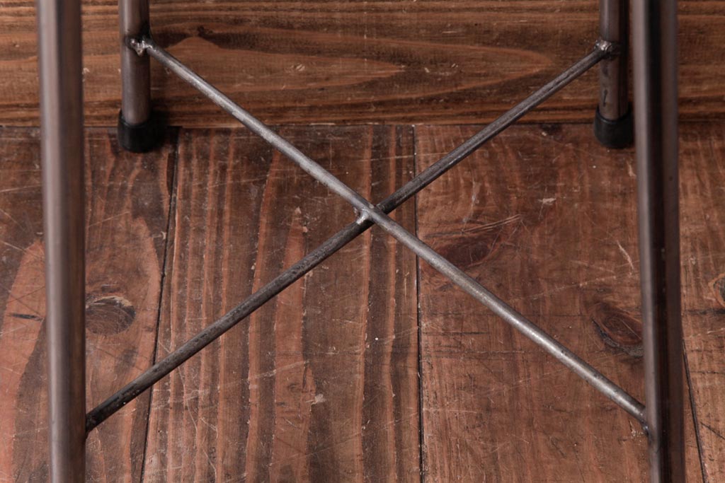 ラフジュ工房オリジナル　コンパクトで可愛らしいスツール(鉄脚チェア、椅子)2脚セット(1)