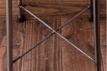 ラフジュ工房オリジナル　コンパクトで可愛らしいスツール(鉄脚チェア、椅子)2脚セット(1)