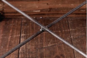 ラフジュ工房オリジナル　コンパクトで可愛らしいスツール(鉄脚チェア、椅子)2脚セット(1)