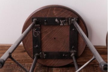 ラフジュ工房オリジナル　コンパクトで可愛らしいスツール(鉄脚チェア、椅子)2脚セット(1)