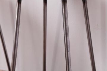 ラフジュ工房オリジナル　コンパクトで可愛らしいスツール(鉄脚チェア、椅子)2脚セット(2)