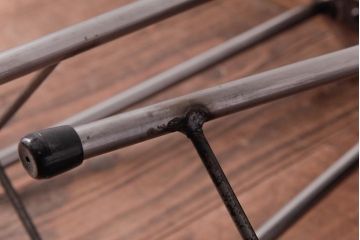 ラフジュ工房オリジナル　コンパクトで可愛らしいスツール(鉄脚チェア、椅子)2脚セット(2)