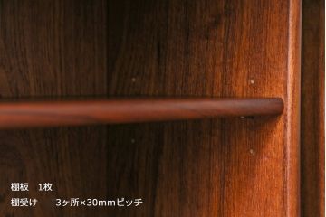 ヴィンテージ家具　北欧ビンテージ　デンマーク　作業台付き　お気に入りを並べて使えるカップボード(ブックシェルフ、陳列棚、オープンラック)(2)
