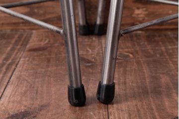 ラフジュ工房オリジナル　コンパクトで可愛らしいスツール(鉄脚チェア、椅子)2脚セット