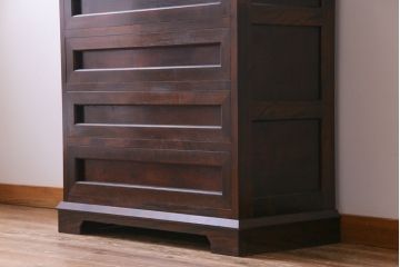 中古　松本民芸家具　503型　直線のデザインが目を引くチェスト(引き出し、衣装箪笥、整理箪笥)(定価約28万円)(3)