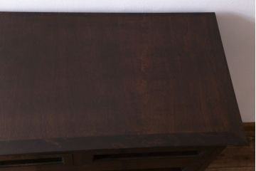 中古　松本民芸家具　503型　直線のデザインが目を引くチェスト(引き出し、衣装箪笥、整理箪笥)(定価約28万円)(3)