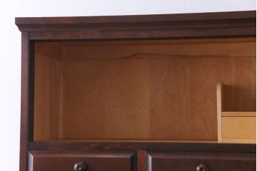 中古　北海道民芸家具　衣装盆付き3段重ねチェスト(衣装箪笥・整理タンス・着物箪笥)(定価約90万円)(1)