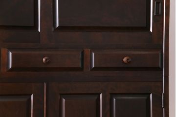 中古　北海道民芸家具　衣装盆付き3段重ねチェスト(衣装箪笥・整理タンス・着物箪笥)(定価約90万円)(1)