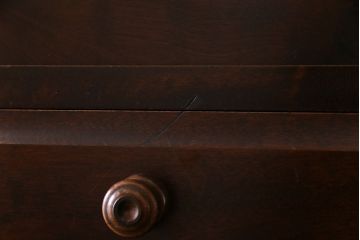 中古　北海道民芸家具　衣装盆付き3段重ねチェスト(衣装箪笥・整理タンス・着物箪笥)(定価約90万円)(1)