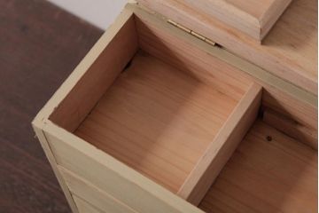 アンティーク雑貨　ペイント家具　アクセサリー収納にもおすすめのソーイングボックス(裁縫箱、小物収納、小引き出し)