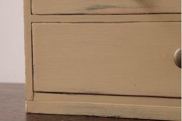 アンティーク雑貨　ペイント家具　アクセサリー収納にもおすすめのソーイングボックス(裁縫箱、小物収納、小引き出し)