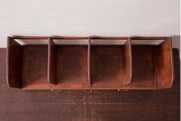 アンティーク雑貨　昭和レトロ　木の味わい豊かな引き出し付きブックスタンド(本立て)