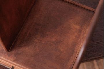 アンティーク雑貨　昭和レトロ　木の味わい豊かな引き出し付きブックスタンド(本立て)