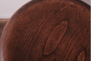 アンティーク雑貨　ラフジュ工房オリジナル　鉄脚　落ち着いた色味がおしゃれな丸スツール(チェア、椅子)(1)