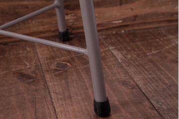 アンティーク雑貨　ラフジュ工房オリジナル　鉄脚　落ち着いた色味がおしゃれな丸スツール(チェア、椅子)(1)