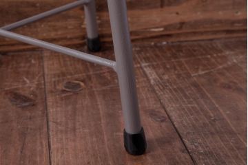 アンティーク雑貨　ラフジュ工房オリジナル　鉄脚　落ち着いた色味がおしゃれな丸スツール(チェア、椅子)(3)