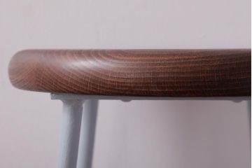 ラフジュ工房オリジナル　鉄脚　爽やかなペイントカラーが魅力の丸スツール(チェア、椅子)(1)