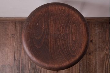 ラフジュ工房オリジナル　鉄脚　爽やかなペイントカラーが魅力の丸スツール(チェア、椅子)(2)