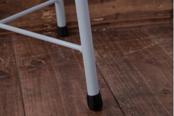 ラフジュ工房オリジナル　鉄脚　爽やかなペイントカラーが魅力の丸スツール(チェア、椅子)(2)