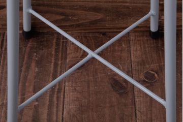 ラフジュ工房オリジナル　鉄脚　爽やかなペイントカラーが魅力の丸スツール(チェア、椅子)(3)