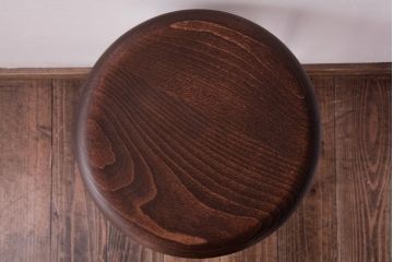 ラフジュ工房オリジナル　鉄脚　清涼感溢れるフレンチシックな丸スツール(チェア、椅子)(1)