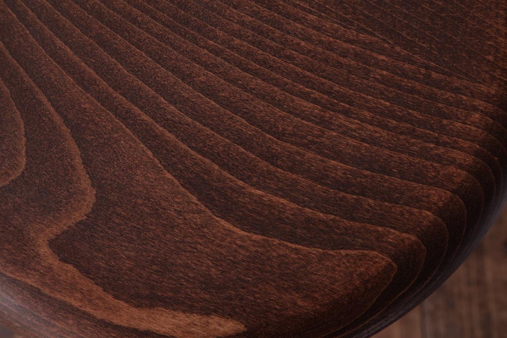 ラフジュ工房オリジナル　鉄脚　清涼感溢れるフレンチシックな丸スツール(チェア、椅子)(1)