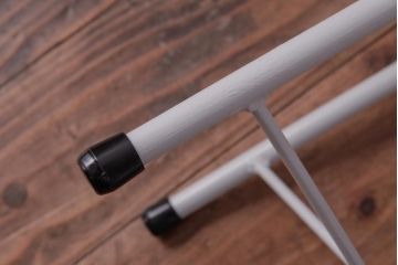 ラフジュ工房オリジナル　鉄脚　清涼感溢れるフレンチシックな丸スツール(チェア、椅子)(1)