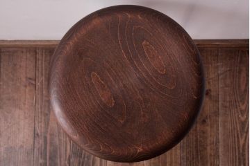 ラフジュ工房オリジナル　鉄脚　清涼感溢れるフレンチシックな丸スツール(チェア、椅子、イス、丸椅子)(R-031607)