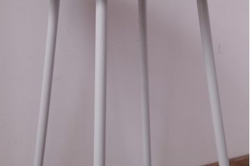 ラフジュ工房オリジナル　鉄脚　清涼感溢れるフレンチシックな丸スツール(チェア、椅子、イス、丸椅子)(R-031607)