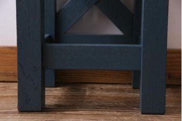 ペイント家具　メンズライクにもおすすめな濃い色味の学校スツール(花台)(1)