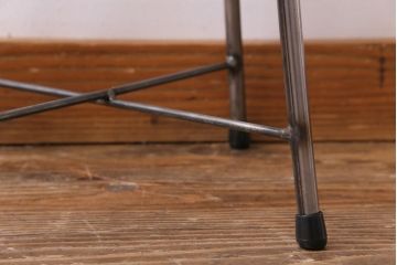 ラフジュ工房オリジナル　シンプルでお洒落な丸型スツール(椅子、鉄脚チェア)