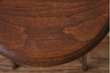 ラフジュ工房オリジナル　シンプルでお洒落な丸型スツール(椅子、鉄脚チェア)