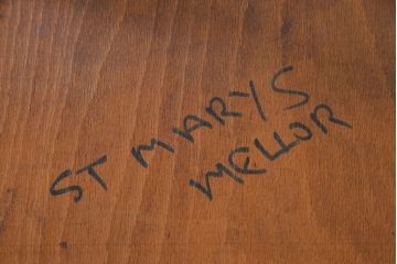 ヴィンテージ家具　ヨーロッパビンテージ　素朴さと独特の柔らかな雰囲気が魅力のスクールチェア(キッズチェア、鉄脚チェア、椅子)(1)