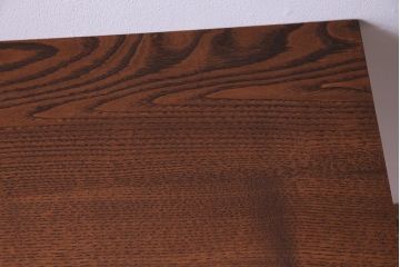 アンティーク雑貨　昭和中期　天板ナラ材　淡いペイントカラーがおしゃれな鉄脚テーブル(コーヒーテーブル、サイドテーブル