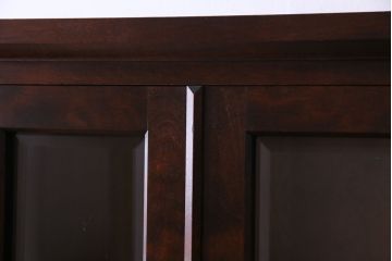 中古　北海道民芸家具　HM160K　シックなインテリアと相性の良い食器棚(本箱、収納棚)(定価約45万円)